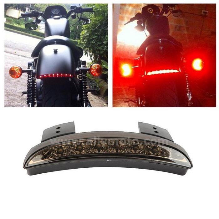 6 Fender Edge Led Tail Light 8 12V Chopper Flasher Lamp Harley Davidson Sportster Xl 883 1200@2